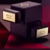 A close up of three boxes on top of each other